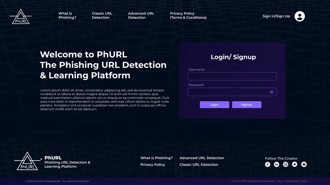 Project PhURL - Login